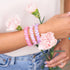 Lavande et Blanc | Argent | Bracelet Verre Double Sirène